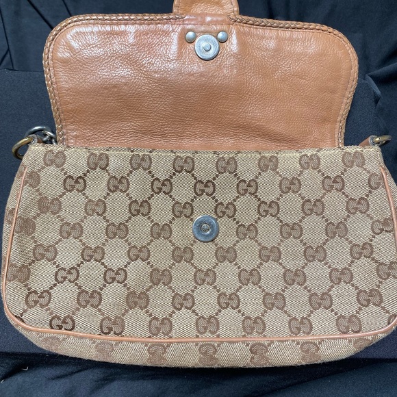 GUCCI Monogram Marrakech Evening Bag Brown - Picture 16 of 16